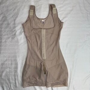 Fajastec Women Beige High Compression Full Body Shaper Faja Post Surgical 2XL